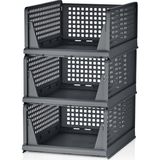 Mythriva Mithra Life 3 Lü Kayar Raf Organizer Gri Dolap Içi Kıyafet Aksesuar Düzenleyici 45X35 cm MIT1263