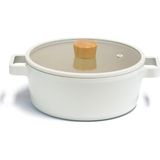 Mythriva Neoflam Fika 22 cm x 9 cm Cam Kapak Tencere - 22 x 9 cm - Şeffaf