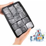 Mythriva Orret Home 2 Adet Kare Buz Kalıbı, 15 Bölmeli Çok Amaçlı Buz Küpü Kalıbı, Kolay Serbest Bırakma Özelliği, Kahve ve Ev Yapımı Içecekler Için Ideal Dondurucu Kalıpları (2 Adet) - 1 m