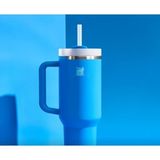 Mythriva Pipetli Termos Bardak, Mavi, 0.89 Litre - 00-Siyah - Beyaz
