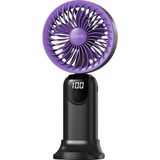 Mythriva Robeve Auhma AUFN19 5 Kademeli Güçlü El Fanı Mini Fan – Şarjlı Taşınabilir Mini Vantilatör, Dijital Ekranlı, Sessiz Çalışma, Uzun Pil Ömrü, Masaüstü & El Tipi Kullanım (Siyah)