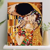 Mythriva Sayılarla Boyama Tuval Seti Fırça Boya Dahil (Çıtalı) 40X50 cm - Kiss