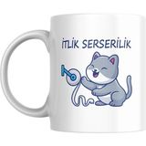 Mythriva Serserilik Baskılı Kupa Bardak Komik Yazılı Sevimli Çay Kahve Kupası - 00-Siyah - Beyaz