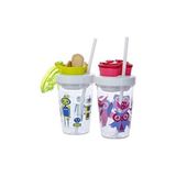 Mythriva Sızdırmaz Tritan Bardak 350 Ml, Pembe - Acı Yeşil