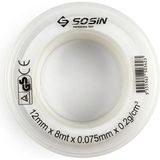 Mythriva Sosin 8 Metre Ptfe Tesisat Sızdırmazlık Malzemesi - 12MM Genişlik - Musluk, Batarya ve Boru Dişlisi Sızdırmazlık Ekipmanı - Profesyonel Tesisatçı Tipi Yalıtım Ürünü (2 Adet) - Ahşap