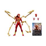 Mythriva Spider-Man Marvel Legends Serisi Magic: The Gathering Mary Jane Watson (Demir Örümcek), 15,5 cm Aksiyon Figürü ve Özel Folyo Koleksiyon Kart Oyunu Ticaret Kartı - (DipCamo)Charcoal-White