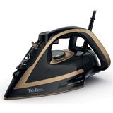 Mythriva Tefal FV8064 Puregliss Buharlı Ütü 3000 Watt 280 G/dk Buhar Darbe 0 – 50 G/dk Değişken Buhar Dikey Buharlı Durilium Airglide Autoclean Ütü Tabanı Micro-Calc Filtre, Siyah/altın