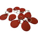 Mythriva Tr 13.56MHZ Uıd Değiştirilebilir Keyfobs Token Nfc Etiketi Yeniden Yazılabilir Rfıd Yazılabilir Erişim Kontrol Anahtar Kartı Kopyalama/klon Kartı (10'lu Paket) (Kırmızı)