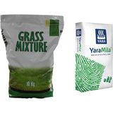 Mythriva Tr 6'li Karışım Çim Tohumu - 10 kg + Çim Gübresi - 10 kg