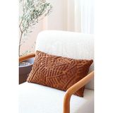 Mythriva Tr Bohem Özel Tasarım Punch Panç Desen Dekoratif Dikdörtgen Kırlent Kılıfı 28X50 cm Forest Taba - 28 x 50 cm