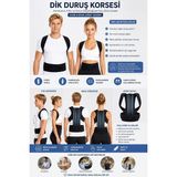 Mythriva Tr Dik Duruş Korsesi, Dik Duruş Desteği, Kamburluk Önleyici Destekleyici Korse Unisex Korse, Dik Durmayı Sağlayan Sırt Korsesi