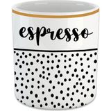 Mythriva Tr Espresso Yazılı Desenli Espresso, Double Türk Kahvesi Fincanı Kulpsuz Bardak - 00-Siyah - Beyaz