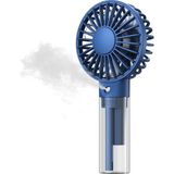 Mythriva Tr K31 Su Püskürtmeli Şarjlı El Vantilatörü Taşınabilir Masaüstü Standlı 3 Kademeli Serinletici Mini Soğutucu Fan Lacivert