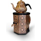 Mythriva Tr Nostaljik Elektrikli Bakır Işlemeli Çay Semaveri - 3 Litre (Bakır Demlik Hediyeli)
