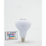 Mythriva Tr Rgb+W LED Ampul, 9W Renk Değiştirme Özellikli, E27 Duylu, Bluetooth Hoparlörlü, Uzaktan Kumandalı Dekoratif Aydınlatma Ampulü, Tek Paket, Çok Renkli LED Işık - Amber
