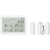 Mythriva Xenon Smart Dijital Termometre (Monitörlü) / 4 Bölge Takipli Iç-Dış Mekan Wifi Akıllı Iklim Sensörü X7510 - 0- Koyu Mavi