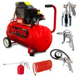 Mytol 50 Litre Hava Kompresörü 2 Hp 8 Bar Ve 5li Havalı Set