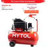 Mytol DO47FL-50 Hava Kompresörü 50 L + 5 M Hortum + Hava Tabancası Set