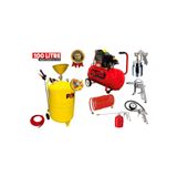 MYTOL Profesyonel 50 Lt Hava Kompresörü 5 Parça Havalı Set ve 100 Litre Yüksek Basınçlı Köpük Tankı