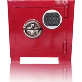 MyWondry Çelik Para Kasası 40 Cm Bordo Şifreli (Anahtarsız)