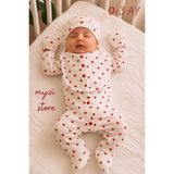 Myzi Store Bebek Çocuk Hastane Çıkışı 5 Li SET%100 Pamuk Bebek Kıyafeti 0-3 Ay Boy 50-58 cm - Çok Renkli