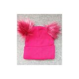 MYZİ STORE Bebek Çocuk Unisex Ponponlu Triko Bere PEMBE 4-8 Yaş