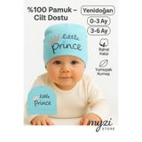 MYZİ STORE Bebek Şapkası –%100 Pamuk, Desenli & Aksesuar Modelli – 0-3 Ay Turkuaz 0-6 Ay