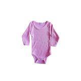 MYZİ STORE Kız Erkek Bebek%100 Pamuk Uzun Kollu Çıtçıtlı Body Badi Zıbın Pembe 9-12 Ay