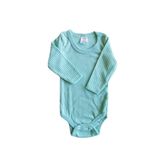 MYZİ STORE Kız Erkek Bebek%100 Pamuk Uzun Kollu Çıtçıtlı Body Badi Zıbın Yeşil 0-3 AY