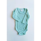 MYZİ STORE Kız Erkek Bebek%100 Pamuk Uzun Kollu Çıtçıtlı Body Badi Zıbın Yeşil 9-12 Ay