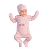 MYZİ STORE Yenidoğan Bebek%100 Pamuk 3'lü Hastane Çıkışı 0-3 Ay Pembe 0-3 AY