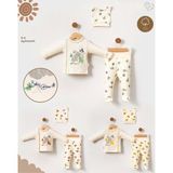 Myzi Store Yenidoğan Hastane Çıkışı 3 Lü Set ORGANIK%100 Pamuk Bebek Kıyafeti Renkli 0-3 Ay - 0 - 1 Ay