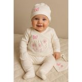 MYZİ STORE Yenidoğan Kız Bebek%100 Pamuk 5'li Hastane Çıkışı 0-3 Ay Pembe Butterfly Yeni Doğan