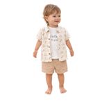 MYZİ STORE%100 Pamuk Müslin Animal Desenli 3'lü Bebek Takımı Tulumu – Terletmez, Cilt Dostu, Günlük Kullanım CAMEL 3-6 AY