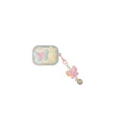 Myzumax Airpods Pro 3 Uyumlu Şeffaf Kulaklık Kılıfı - 3D Kabartmalı Butterfly Figürlü, Hologram Askı Zincirli Darbeye Dayanıklı Kılıf
