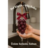 mz mazalinda Dekoratif Üzüm Salkımı Sabun Kokulu Oda ve Dolap Kokusu Hediyelik El Yapımı Mürdüm Salkım Sabun