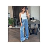 Mzr Collection KADIN SATEN BELİ VARAKLI BAĞCIKLI PANTOLON