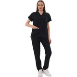 N Company Jüniper En- Boy Likralı Siyah Kadın Scrubs Takım - S - (60 - 75 cm)