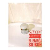 N NOXXO Klozet Rezervuar Basma Butonu Sifon Tuşu Sifon Düğmesi El Emeği Simli Silikon