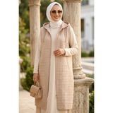 N.S NEVA STYLE Kapşonlu Bej Tesettür Yelek 30415BEJ