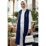 N.S NEVA STYLE Kapşonlu Lacivert Tesettür Yelek 30415L