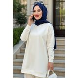 N.S NEVA STYLE Krem Tesettür Tunik 30644KR