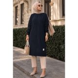 N.S NEVA STYLE Lacivert Tesettür Tunik 30645L
