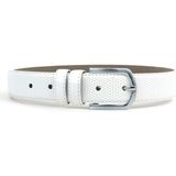 N Trend Beyaz 3 cm Klasik Metal Tokalı Rugan Erkek Çocuk Kemer - 105 cm