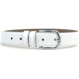N Trend Beyaz 3 cm Klasik Metal Tokalı Rugan Erkek Çocuk Kemer - 85 cm