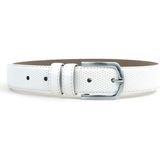 N Trend Beyaz 3 cm Klasik Metal Tokalı Rugan Erkek Çocuk Kemer - 95 cm