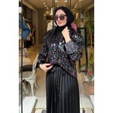 N23YN25096 NOCTURNE PAYETLİ GÖMLEK - Renkli - 40