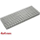 N35 4X4MM Neodyum Mıknatıs 50 Adet, Yuvarlak, Nikel Kaplamalı Kaliteli ve Dayanıklı Ürün - Çok Renkli