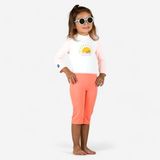 Nabaiji Bebek / Çocuk UV Korumalı Uzun Kollu Wetsuit - Baskılı / Pembe - 1 - 2 Yaş