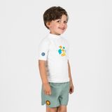 Nabaiji Bebek UV Korumalı Kısa Kollu Tişört - Balık Desenli - 2 Yaş